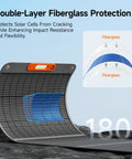 400W Portable Solar Panel For Power Station Power Up On The Go High Efficiency Twenty Four Percent Etfe Foldable Charger curved