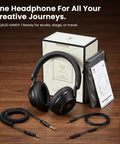 Over Ear Studio Monitor Headphones For Recording And Mixing, Closed Back, 50mm Drivers, Dual 6.35mm And 3.5mm Jacks