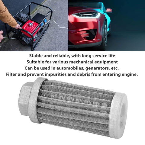 Heavy Duty Stainless Steel Mesh Oil Filter for Hydraulic Suction and Fuel Strainer Tube Connections High Efficiency Pollution Filtration to Improve Fuel Quality Reduce Friction and Wear Extend Engine Life