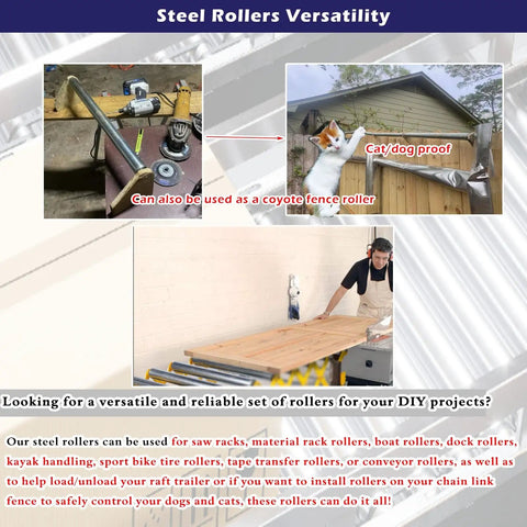 Top Shelf Heavy Duty Conveyor Rollers Set of Five Premium Stainless Steel Replacement Rollers for Fast Cargo Transfer and Zero Hassle Material Moving Operations used for versatile DIY projects.