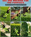 2-In-1 Cordless Grass Shears And Hedge Trimmer With A 5.3-Inch Blade Includes 2 Rechargeable Batteries And Charger For Easy Garden