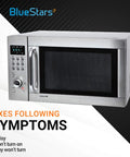 Modern microwave featuring Upgraded Microwave Turntable Motor Replacement Part for GE and Kenmore Microwaves No Fuss Install