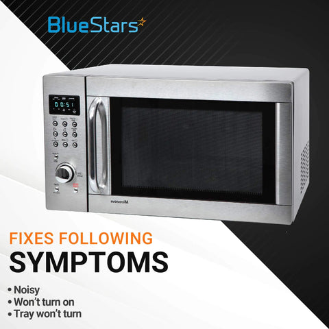 Modern microwave featuring Upgraded Microwave Turntable Motor Replacement Part for GE and Kenmore Microwaves No Fuss Install