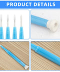 4 Piece Plastic And Ceramic Non Conductive Slotted Screwdriver Set For Precision Electronics Repair Circuit Adjustment And Watchmaking With Top Shelf Insulation And Hella Robust Design showing blue handles and variety of slotted tips.