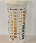 No Fuss Hydronic Boiler Moly Armor And Ph Maintenance Test Strip Kit For Water Jacket Corrosion Control Quick Dip Reading With Color Guide pro grade color chart on test strip container.