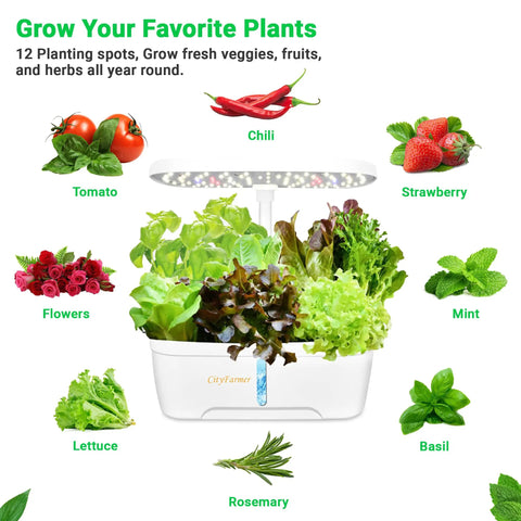 Dope Indoor Hydroponics Growing System With LED Grow Light For Fresh Vegetables And Herbs, Quiet Smart Water Pump