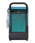Back view of Badass Medium Air Mover And Pro Carpet Dryer Featuring Built In Timer With Outlet Sockets for moisture removal.