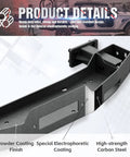 Dodge Ram Heavy Duty Winch Mounting Plate Bolt-On Front Bumper Tray No-Drill Bracket for 2010-2018 2500 3500, powder-coated steel