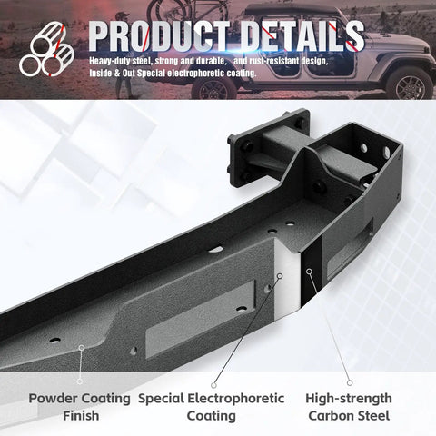 Dodge Ram Heavy Duty Winch Mounting Plate Bolt-On Front Bumper Tray No-Drill Bracket for 2010-2018 2500 3500, powder-coated steel