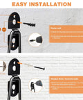 Ultra Heavy Duty 11 Inch Garage Hooks Wall Mount Storage Hangers displayed with installation instructions for plaster and brick walls.