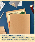 110 Pack 11 x 8.5 Inch Corrugated Cardboard Sheets for Shipping and Crafting displayed with papers and pencil