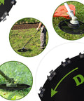 Heavy Duty 9 Inch Brush Cutter Blade Kit With 20 Teeth Metal Blades For Weed Eater Trimmer With 1 Inch Arbor Adapter in use