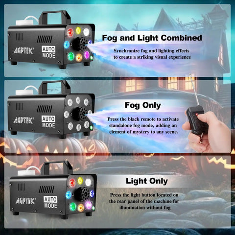 Pro Level Fog Machine, 500 Watt Output, Dope Rgb Stage Lights, Auto And Manual Switching, Wireless Remote Handle, Smart Low Fluid Cut, Smooth Operation For Killer Dj Performances And Photo Shoots