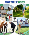 Adjustable Golf Putter Set With Telescoping Shaft From 16 To 35 Inches used in various settings like club, courtyard, office, balcony.