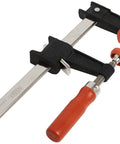 Heavy Duty 6 Inch Clutch Style Bar Clamp Built Different To Deliver 600 Lb Clamping Force for carpentry with cast iron jaws.