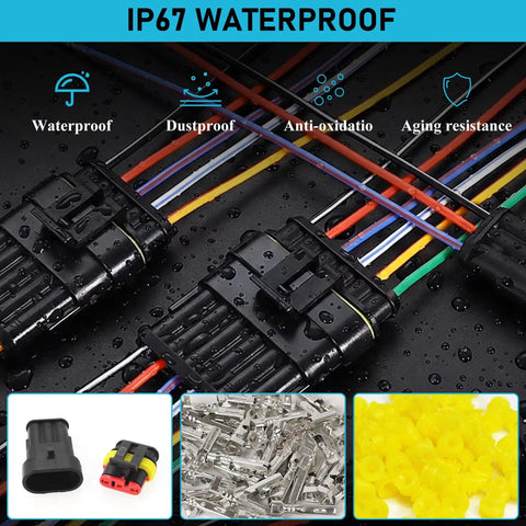 All In One Waterproof Automotive Wire Connector Kit With Ratcheting Crimp Tool 1014 Pcs 63 Sets Weather Pack Sealed Electrical Plugs