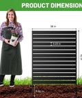 No-Dig Metal Privacy Fence Screen For Outdoor AC Unit Cover And Trash Bin Enclosure, 42 Inch High By 38 Inch Wide with dimensions
