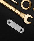Heavy Duty Stainless Steel Flat Straight Bracket Connector With Two Holes For Wood Furniture Repair And Shelf Fixing Mending Joining Plate