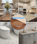 Application of Premium Clear Furniture Leveler Pads 8 Pack Non Slip Rubber Wedges under table legs for stability.