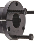 Top Notch QD Bushing For Industrial Sheaves And Sprockets Heavy Duty SH Series Component With 1 Inch Bore, black steel design.