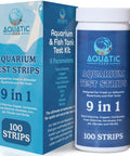 Nine In One Aquarium Water Test Kit With 100 Freshwater And Saltwater Test Strips, designed for aquarium water quality checks.