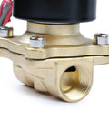 Half Inch Brass Electric Solenoid Valve 24 VAC Normally Closed For Air Water Non Potable NBR Seal Corrosion Resistant Weldable
