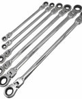 Extra Long Gear Ratcheting Wrench Set 12 Piece 8mm To 19mm Chrome Vanadium Steel Rotatable Head Pro Grade Tough Construction For Tight Spaces And Quick DIY Repairs