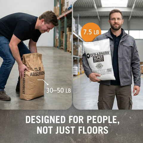 Heavy Duty Spill Clean Up Powder That Knocks Out Oil Grease And Hydraulic Liquid Instantly Binds Liquids Into Solid Granules For A No Sweat Sweeping Finish On Garage Or Workshop Floors One Cubic Foot Bag