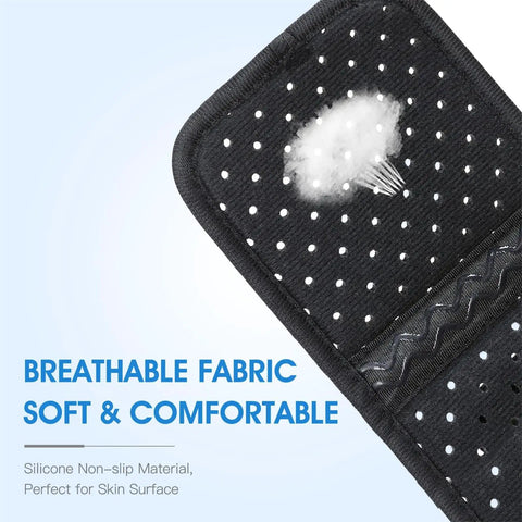 Close-up of black breathable fabric on Adjustable Drop Foot AFO Brace For Unisex Use, Right Or Left Foot Ortho, showing soft texture.