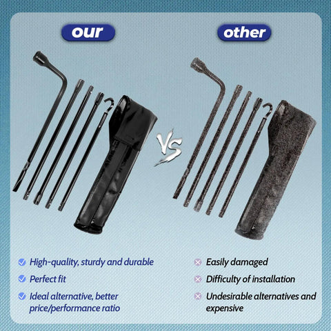 Comparison of Spare Tire Tool Kit Plus Jack Handle And Wheel Lug Wrench For Ram 1500 2003 To 2018 And 2019 Ram 1500 Classic