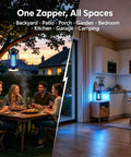 Bug Zapper Outdoor and Indoor Dual Use With UV LED Light 4200V High Voltage Waterproof Insect Killer in yard and kitchen setting