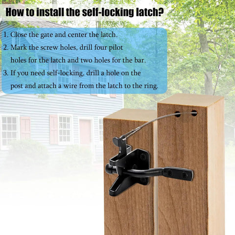 No Sag Gate Frame Kit With Heavy Duty Corner Brackets And Hinges For Wood Fences, Corrals, And Windows, Gate Hardware That Keeps Gates Level, Easy Install With Screws, Pull Ring, And Instructions