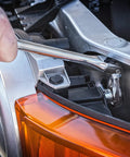 Using Three Eighth Inch Drive Ratchet And Drive Tools Set With Eighty Four Tooth Full Polish Chrome Ratchets for automotive repair