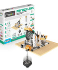 Hands-On Physics Laws Engineering Kit for Kids 9 Plus Inertia Friction and Circular Motion STEM Project Set with 6 Working Models Including A Rocket Launcher Crash Test Rig Gyro Wheel And More Perfect Gift For Boys And Girls showing model setup