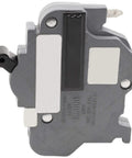 Heavy Duty One Pole 30 Amp Circuit Breaker For Federal Pacific Stab Lok Panels Plug And Play Thin Series Gray finish close-up view.