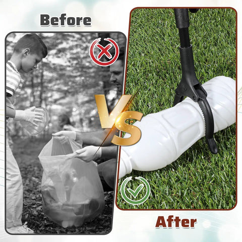 11 Inch Grabber Reacher Tool With 360 Degree Rotating Jaw And Anti Slip Grip For Quick Trash Pickup Ergonomic Handle Ideal For Sanitation Work And Everyday Debris Cleanup
