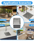 15 x 17 Inch Undermount Bar Sink In 16 Gauge T304 Stainless Steel, Single Bowl Wet Prep Kitchen Sink, application scenarios
