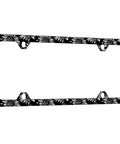 Floral Dope License Plate Frame Easy Install Stainless Steel Car Plate Holder With Screws 6x12 Inch 4 Holes Auto Accessory