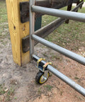 Six Inch Gate Wheel For Metal Tube Gates One Pack Anti Slip Adjustable Farm Gate Wheel Fits One Quarter To Two And A Quarter Inch Tubes