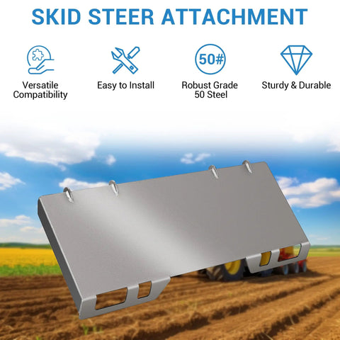 Beefy Heavy Duty Mounting Plate For Farm Tractor Equipment Installation 6mm Thick Q235 Steel Base Plate in field setting