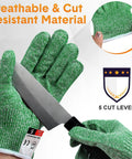 12 Pairs Cut Resistant Gloves Level 5 For Kitchen Cooking And Garden DIY Chefs Colorful Set 6 Colors Heavy Duty Protection Ambidextrous Fit Breathable Comfort Medium