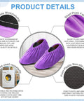 Product details for 11 Pairs Reusable Indoor Shoe Covers Non Slip Cloth Washable Thickened Bowling Shoe Covers For Men And Women