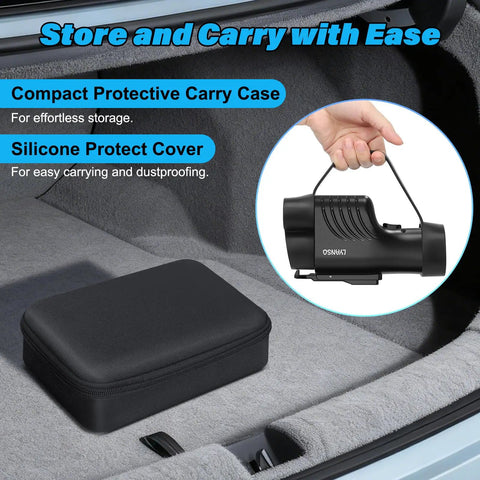 Rugged Nacs To Ccs1 Ev Charger Adapter For Hella Fast Dc Charging Plug inside a compact protective carry case in a trunk.