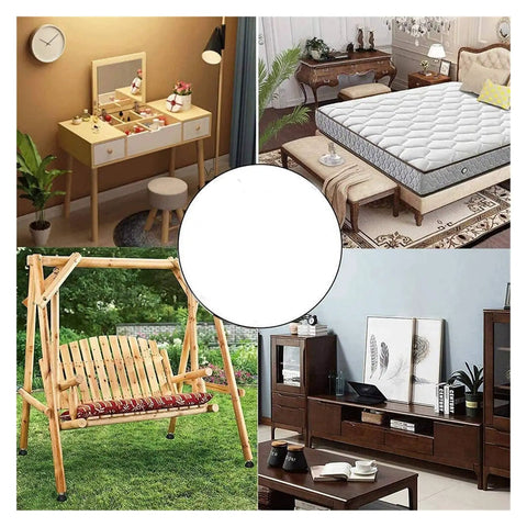 Ditch Wobbly Tables With These Adjustable Leveling Feet 10 Pack Sliding Cushion Screw Legs Dial In Height Control Rock Solid Furniture Hardware Fix For Home Or Office Rig. A collage of furniture including a vanity, mattress, swing, and TV stand.