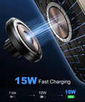 15W Fast Wireless Car Mount Charger image showing magnetic alignment with iPhone for Heavy Duty 15W Fast Wireless Car Mount Charger That Plugs Straight Into Standard Cigarette Lighter Socket Giving iPhones Dead Simple Setup And Knockout Magnetic Grip On Long Rides.