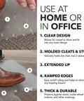 Clear carpet office chair mat with extended lip 36x48 inches for easy glide protect your carpeted floors from rolling desk chair.