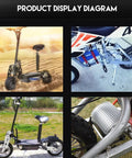 Collage showing scooter and go-kart motors with Beefy 48V 2000W Brushless Go Kart Motor With 4300RPM Rated, 5400RPM No Load on display