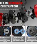 Half Ton Hand Chain Hoist For Garage And DIY Lifting, Compact Lightweight Manual Chain Block, internal gear design