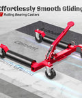 Badass Heavy Duty Car Dolly Set Of 2 Built Tough For Garage rolls, 4" rolling bearing casters for smooth movement on various surfaces.