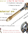 No Sweat Setup Meets Slick Precision In This 96 Tooth Gem Faceting Indexing Wheel With Adjustable Single Fork Angle Manipulator. Mechanical arm with circumferential indexing wheel.